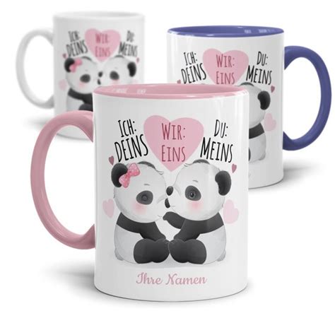 Tasse Pandaliebe Mit S Em Spruch Und Namen Print Royal