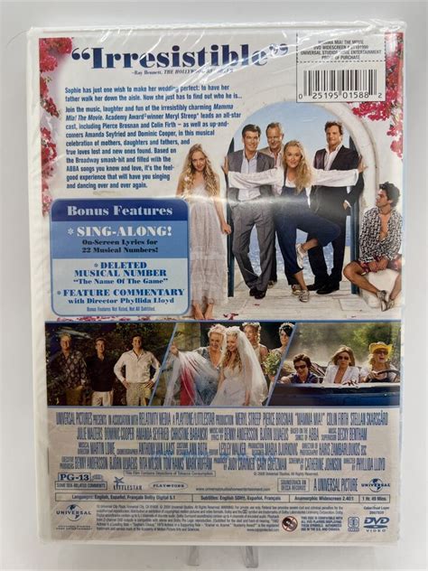 Mamma Mia The Movie Dvd 2008 Meryl Streep Pierce Bronson Colin Firth 25195015882 Ebay