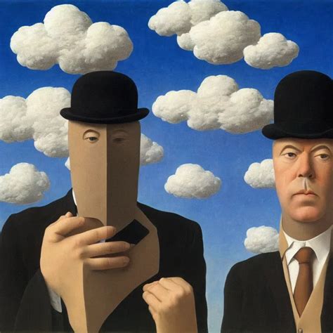 Portrait Of A Man Whos Head Is Hidden With A Cloud By Stable