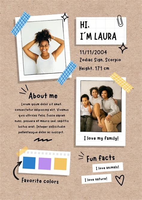 Free And Customizable Profile Templates