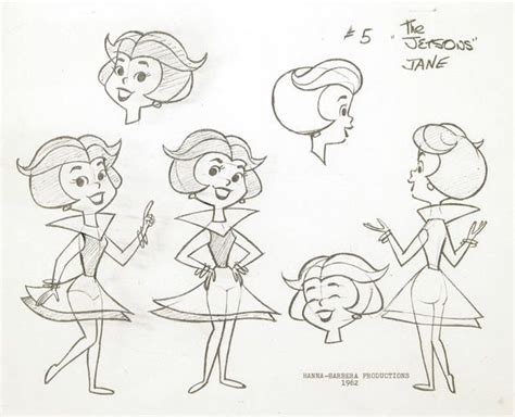 Jane Jetson Cartoon Character Design Cartoon Design Cartoon Model Sheet