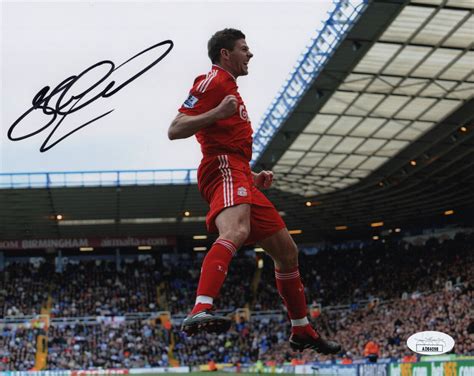 Steven Gerrard Autographed Memorabilia Signed Photo Jersey