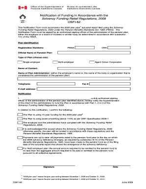 Fillable Online Notification Of Funding In Accordance With The Solvency