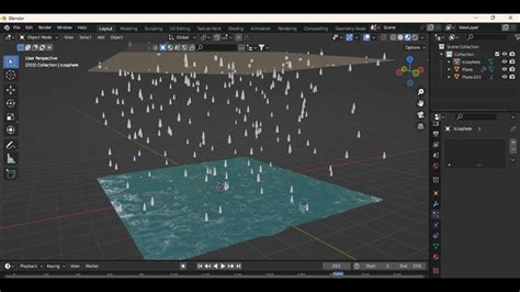 Creating Rain Drops In Blender And Ripple Effects Beginer Tutorial