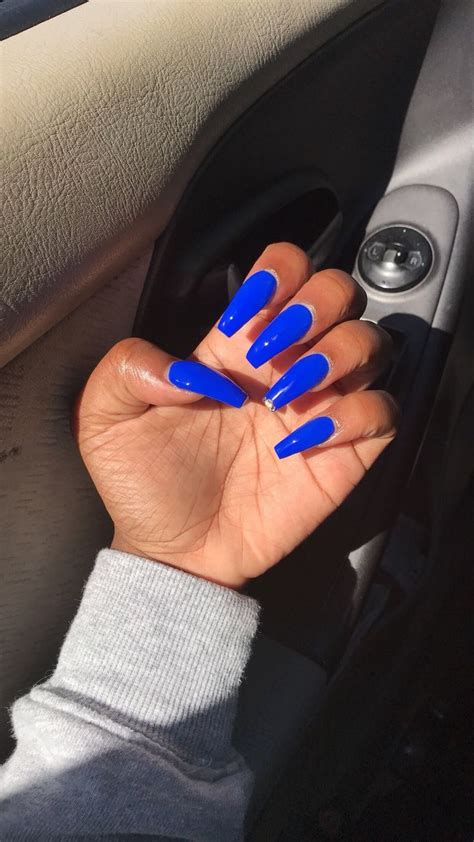 For Live Pins Follow Victxoriaaa Blue Acrylic Nails Pretty