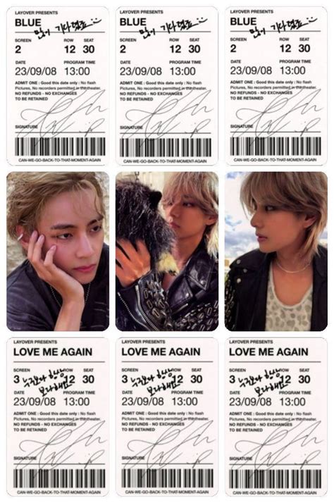 Taehyung Layover Photocard Template Pt K Zlar