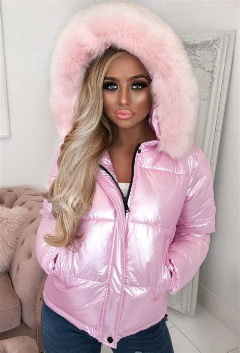 Pin By Louise Shaw On Coats X Faux Fur Hood Pink Coats For Women Pink Boutique