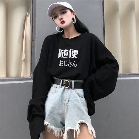 Harajuku Clothing Woman Fashion Hoodies Korean Ulzzang Printed Full