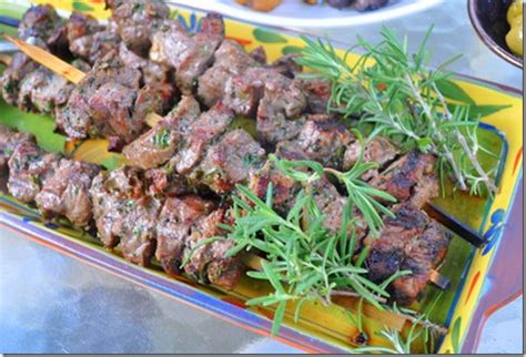 Lamb Skewers With Mint Chutney