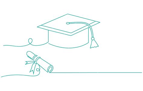 Premium Vector Graduation Hat Of Hand Drawn Line Art Vector