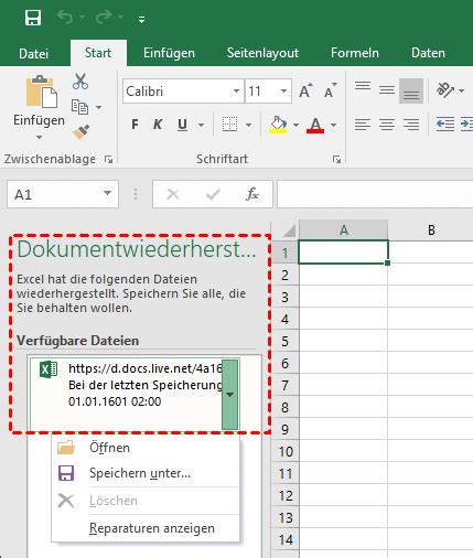 Effektive Methoden Excel Dateien Wiederherstellen