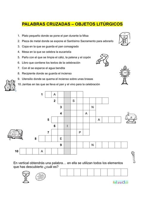 A Crossword Puzzle With Words In Spanish