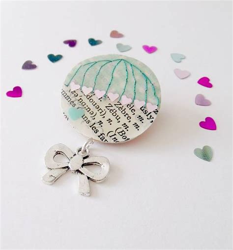 Sweetheart Upcycled Vintage Paper Brooch By Matin Lapin