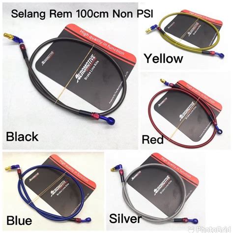 Jual Selang Rem Depan Serat Warna 100cm Non PSI Aeromotiv Di Lapak