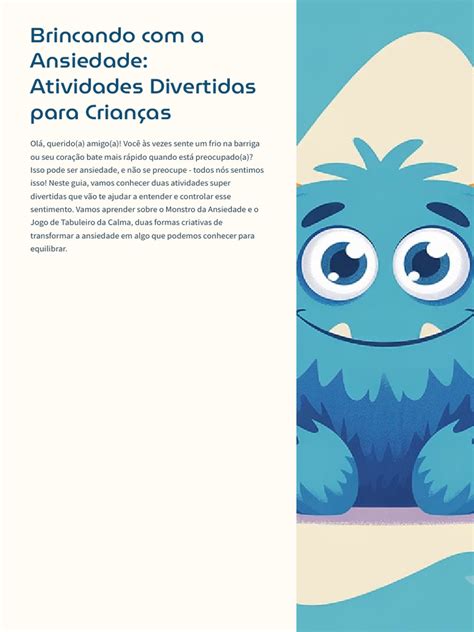 Atividades Para Ansiedade Infantil Psicologia - Atividades para Controlar a Ansiedade Infantil | PDF | Ansiedade
