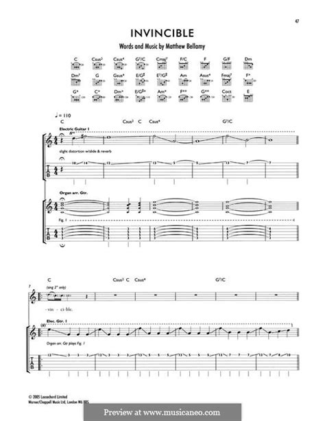 Invincible (Muse) by M. Bellamy - sheet music on MusicaNeo