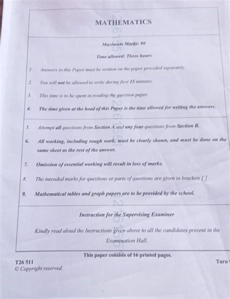 icse class  maths question paper     solutions