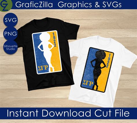 Sigma Gamma Rho SVG HBCU SGR Woman Silhouette Yellow And Etsy