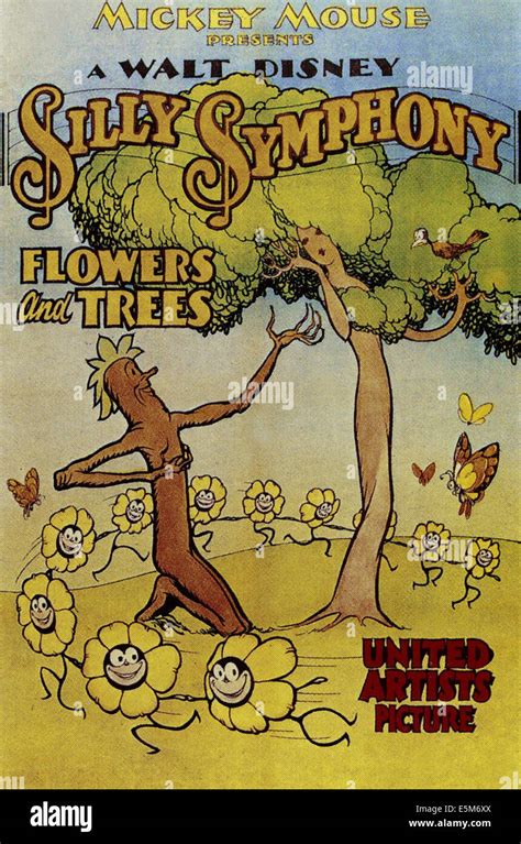 Des Fleurs Et Des Arbres De Laffiche Pour Silly Symphony Court