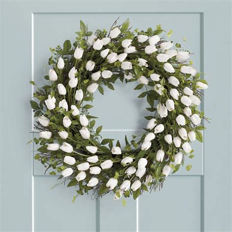 White Tulip Wreath Grandin Road