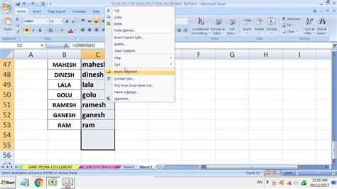 Change Capital Letters To Lowercase In Excel