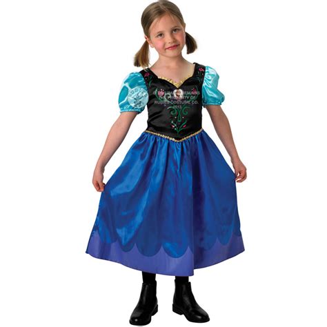 Nuovo Frozen Anna Elsa Costume And Parrucca Ragazze Bambini Principessa Disney Costume Vestito Ebay