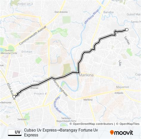 Uv Route Schedules Stops Maps Cubao Uv Expressbarangay Fortune