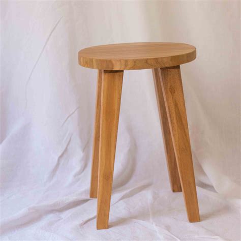 Round Teak Wood Stool Harry And Kit