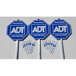 Atlanta Home Sensors: 3 Authentic ADT Home Security Alarm System Yard ...