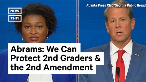 Stacey Abrams And Ga Gov Brian Kemp Spar Over Gun Laws Youtube