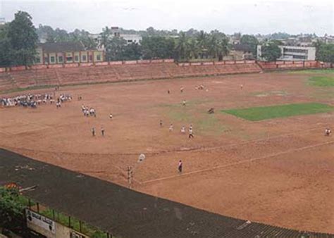 A Splendid View Of The Nehru Stadium From Across The Road