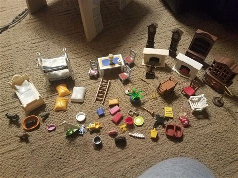 Playmobil Victorian Dollhouse Furniture Lot of 30+ pcs Beds Clocks ...