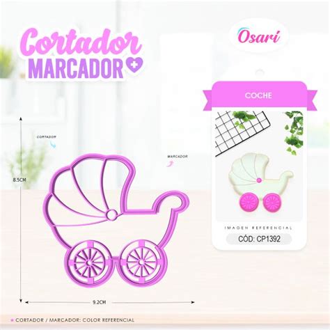 Cochecito De Bebe Baby Shower Cortador Marcador Osari