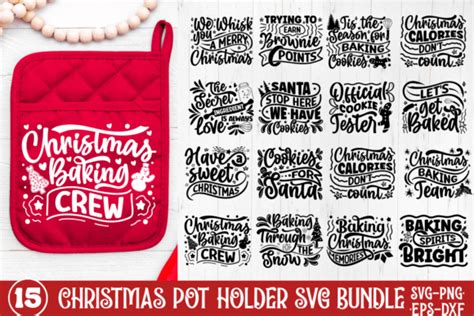 Christmas Pot Holder Svg Bundle Graphic By Craftart Creative Fabrica