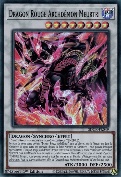 Sdck Fr Dragon Rouge Archd Mon Meurtri Yu Gi Oh