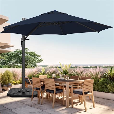 Wikiwiki Ft Cantilever Patio Umbrellas Outdoor Offset Umbrella W