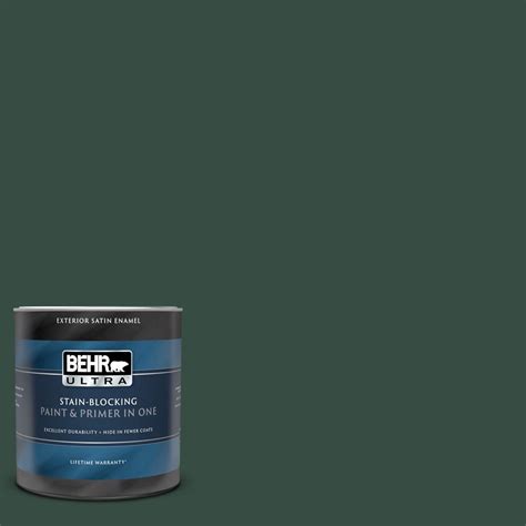 Behr Ultra Qt Ecc Hidden Forest Satin Enamel Exterior Paint