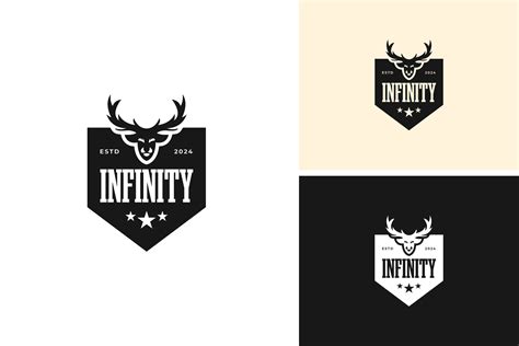 Hunting Deer Logo Design Illustration Template Idea Vector Art