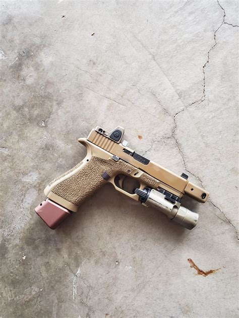 Glock 19x Jagerwerks Milled And Cerakoted Kkm Comp And Barrel Darkside Precision Frame Work