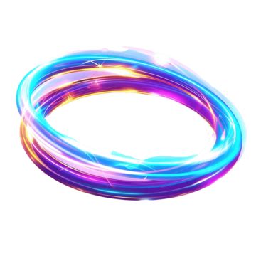 Efecto De Rastreo De Luz De Neón Vectorial Trazo De Anillo De Fuego ...