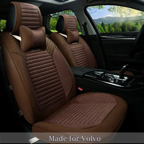 Linen Flax Leather Seat Covers For Volvo Xc9060 S9080 S60l V604090 Cross Country T8 5 Seat