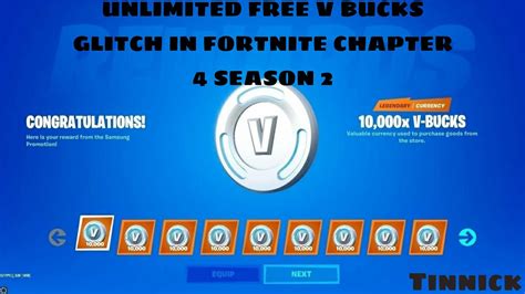 Unlimited Free V Bucks Glitch In Fortnite Chapter Season Youtube