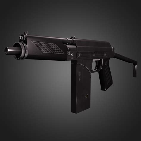 9a-91 carbine assault rifle 3d model