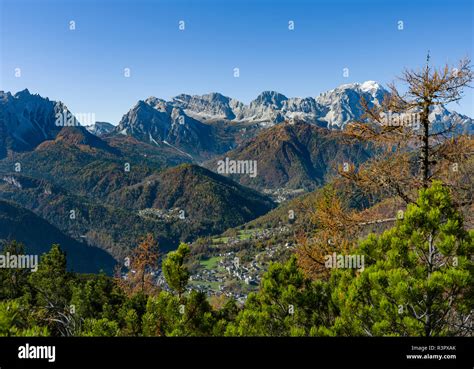 Monte Civetta Rising Over The Val Di Zoldo The Dolomites Of The Veneto