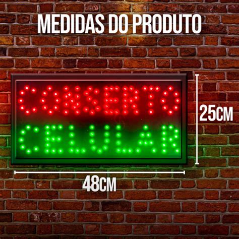 Painel LED Placa Conserto Celular LE 4004 Letreiro Fonte Em