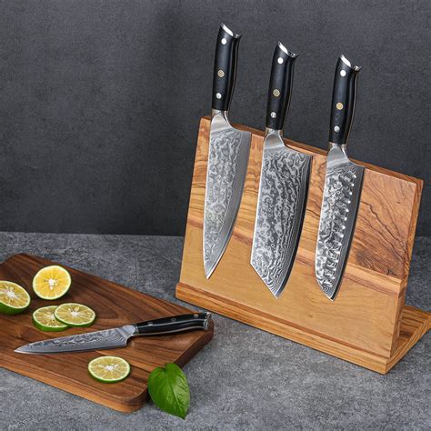 Best Dark Olive Wood Magnetic Knife Block For Your Knives