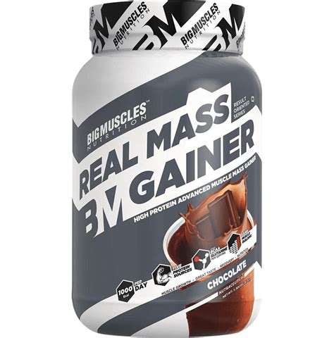 Buy Big Muscles Nutrition Real Mass Gainer 3 3 Lbs 1 5 Kg Online Nutristar