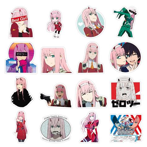 Mua Darling In The Franxx 02 Stickers 100pcs Vinyl Waterproof Zero Two Stickers Classic Japanese