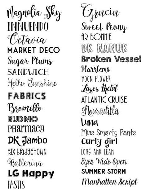 Cricut Fonts Lettering Cute Handwriting Fonts Aesthetic Fonts