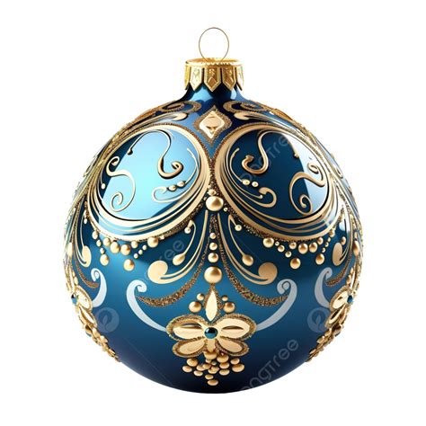 Ilustración Estilizada De Decoración De Adornos Navideños Azules Y